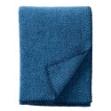 Klippan Domino Lambswool Throw, Sea Blue