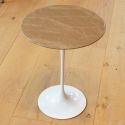 Knoll Saarinen Round Side Table - Emperador Light Marble