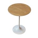 Knoll Saarinen Round Side Table - Emperador Light Marble