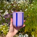 MAEGEN Atina Glass Tumbler - Navy & Lilac