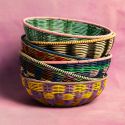 MAEGEN Woven Fruit Bowl - Black & Cream
