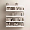 String Metal Shelf High Edge - 58x20, White