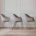 Gubi Bat Dining Chair - Metal Conic Leg Base