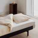 Moebe Low Single Bed with Side Table - Black