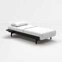 Moebe Low Single Bed with Side Table - Black