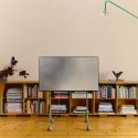 Pedestal Moon Rollin' TV Stand - Light