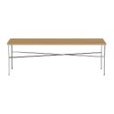 Nine Inline Coffee Table -  Oak / Stainless Steel