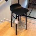 Normann Copenhagen Form Counter Stool - Black Wooden Base & Black Shell