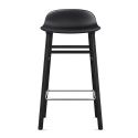 Normann Copenhagen Form Counter Stool - Black Wooden Base & Black Shell
