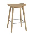 Muuto Fiber Recycled Bar / Counter Stool - Wood Base