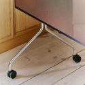 Pedestal Moon Rollin' TV Stand - Chrome