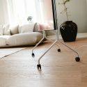 Pedestal Moon Rollin' TV Stand - Chrome