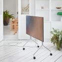 Pedestal Moon Rollin' TV Stand - Chrome