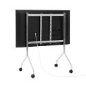 Pedestal Moon Rollin' TV Stand - Chrome