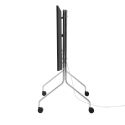 Pedestal Moon Rollin' TV Stand - Chrome