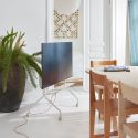 Pedestal Moon Rollin' TV Stand - Pearl
