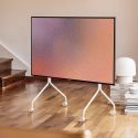 Pedestal Moon Rollin' TV Stand - Pearl
