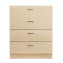 String Relief Chest of Drawers Wide, Plinth Base