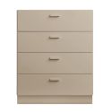 String Relief Chest of Drawers Wide, Plinth Base