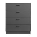 String Relief Chest of Drawers Wide, Plinth Base