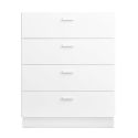 String Relief Chest of Drawers Wide, Plinth Base