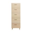 String Relief Chest of Drawers Tall, Leg Base