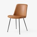 &Tradition Rely Chair HW9 - Upholstered with Seat Cushion and Tube Base