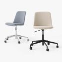 &Tradition Rely Chair HW31 - Upholstered with Seat Cushion, Castor Base and Gas Lift