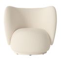 Ferm Rico Lounge Chair w/ Swivel – Off-White Bouclé