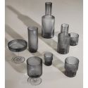 Ferm Living Wine Ripple Glasses, Smoke (Set of 2)