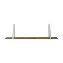 Ferm Living Wooden Shelf w. Hangers - Smoked Oak, Light Grey 