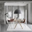 Muuto Fiber Armchair - Front Upholstered with Tube Base 