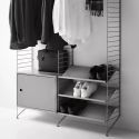 String Shelving Metal Shoe Shelf - 58 x 30cm Light Grey