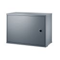 String Shelving Swing Door Cabinet - 58 x 30cm Grey 