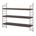 String Pocket Shelving - Dark Oak & Dark Brown
