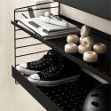String Metal Shelf High Edge - 78x20cm, Black