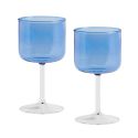 HAY Tint Set of 2 Wine Glasses - Blue / Clear