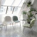 Gubi Beetle Dining Chair - Unupholstered - Metal Conic Leg Base