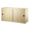 String Shelving - Sliding Door Cabinet