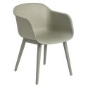 Muuto Fiber Recycled Armchair - Wood Base
