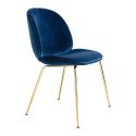 Gubi Beetle Dining Chair - Full Upholstery - Metal Leg Base