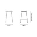 Muuto Fiber Recycled Bar / Counter Stool - Tube Base