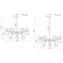 Tooy Nabila 552.12 Pendant - Brushed Brass/Clear Glass