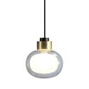 Tooy Nabila 552.22 Pendant - Brushed Brass/Clear Glass