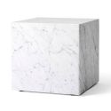 Audo Copenhagen Marble Cubic Plinth, White Carrara Marble