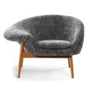 Warm Nordic Fried Egg Sheepskin Chair 