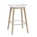 Muuto Fiber Recycled Bar / Counter Stool - Wood Base
