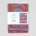 Wrap Tea Towel - Making Faces - Blue / Brown