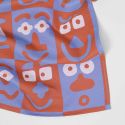 Wrap Tea Towel - Making Faces - Blue / Brown