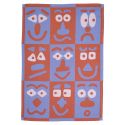 Wrap Tea Towel - Making Faces - Blue / Brown
